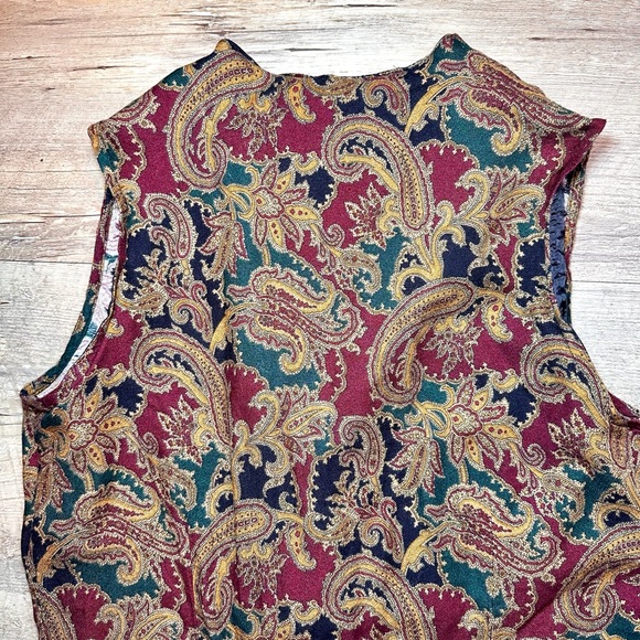 Vintage Tracy Evan’s Paisley Button-Up Vest - Picture 7 of 9